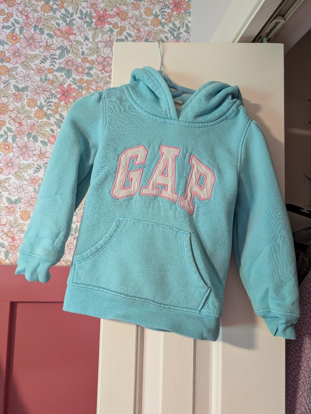 GAP Kids Aqua Blue Hooded Pullover Sweatshirt
